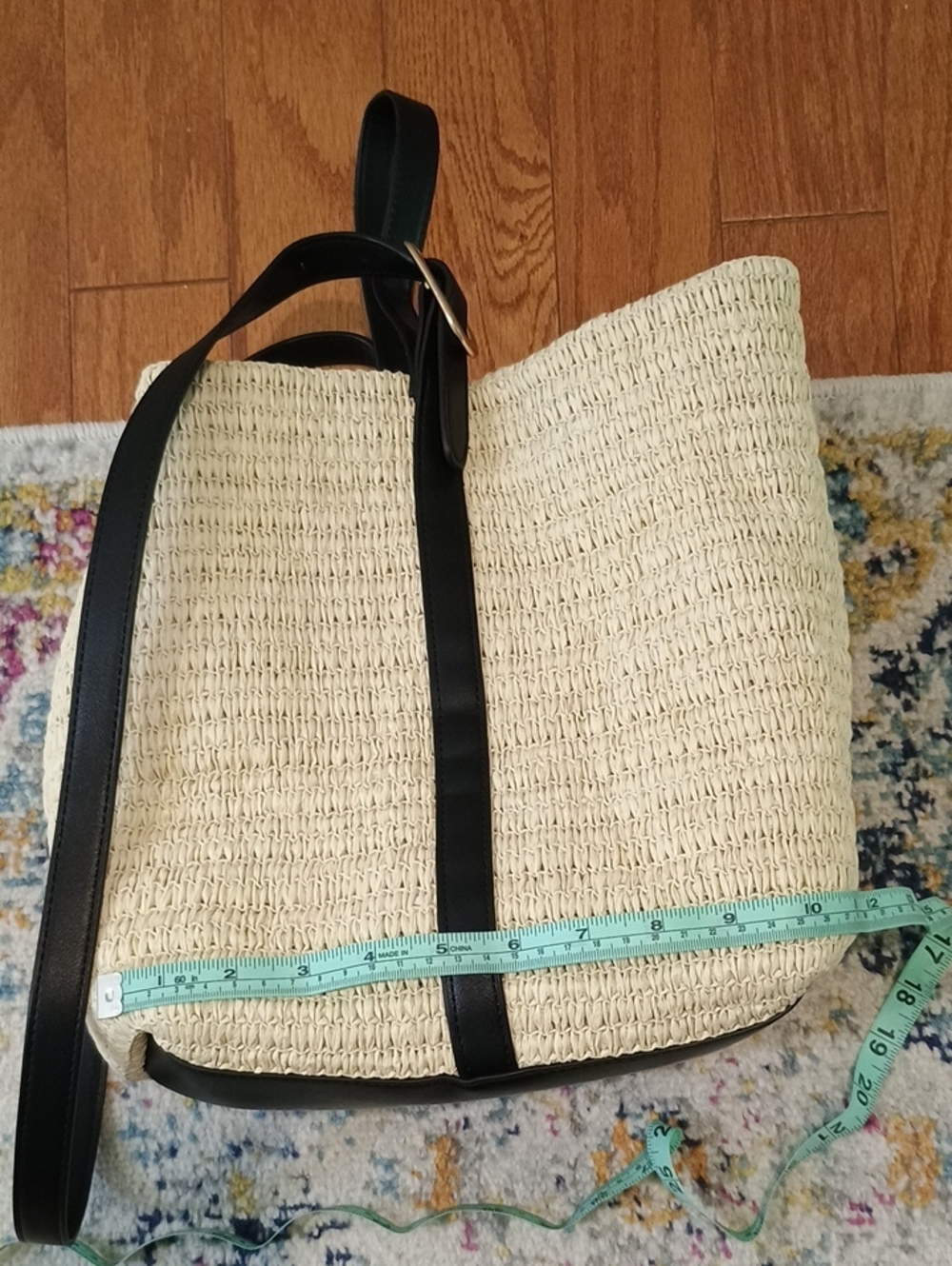 Raffia Woven Old Navy Carrie Bucket Bag - Picture 5 of 5